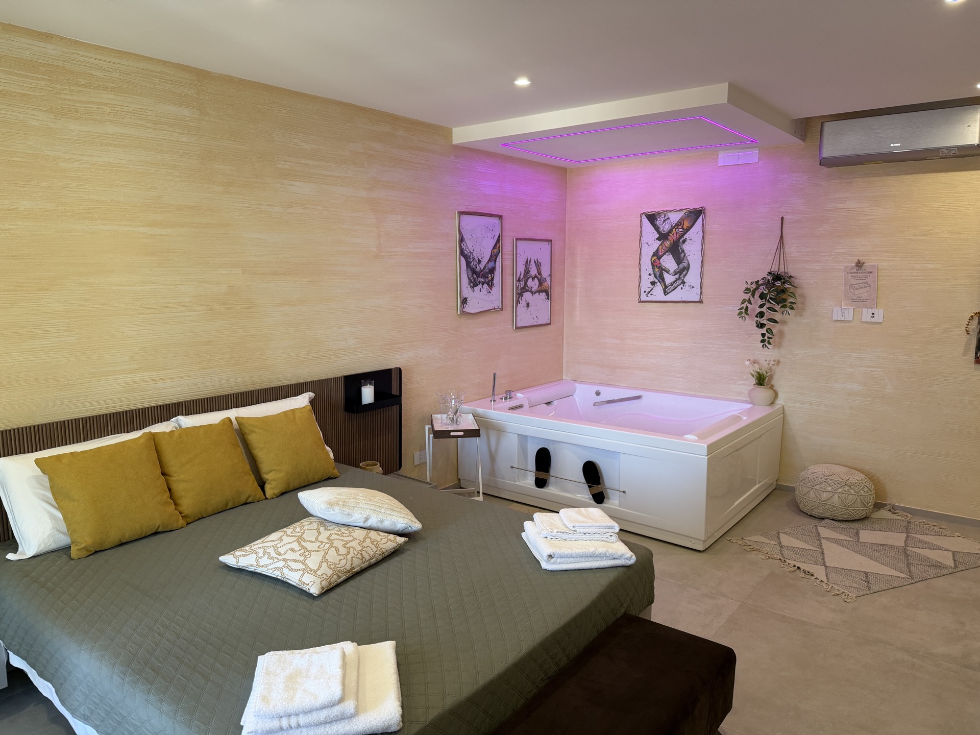Suite Macramè, atmosfera boho e naturale con luci calde